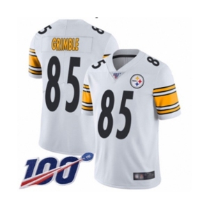 Men's Pittsburgh Steelers #85 Xavier Grimble White Vapor Untouchable Limited Player 100th Season Football Jersey