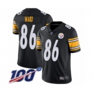 Men's Pittsburgh Steelers #86 Hines Ward Black Team Color Vapor Untouchable Limited Player 100th Season Football Jersey