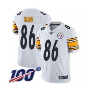 Men's Pittsburgh Steelers #86 Hines Ward White Vapor Untouchable Limited Player 100th Season Football Jersey