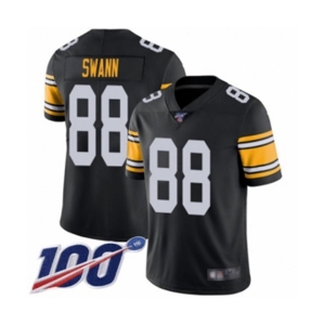 Men's Pittsburgh Steelers #88 Lynn Swann Black Alternate Vapor Untouchable Limited Player 100th Season Football Jersey