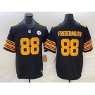 Men's Pittsburgh Steelers #88 Pat Freiermuth Black Yellow 2023 FUSE Color Rush Stitched Nike Limited Jersey