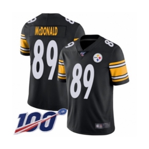 Men's Pittsburgh Steelers #89 Vance McDonald Black Team Color Vapor Untouchable Limited Player 100th Season Football Jersey