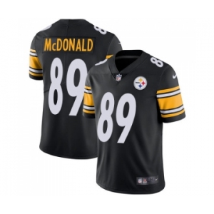 Men's Pittsburgh Steelers #89 Vance McDonald Black Vapor Untouchable Limited Stitched NFL Jersey