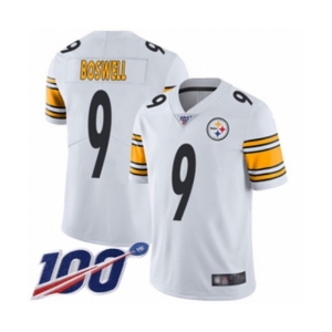 Men's Pittsburgh Steelers #9 Chris Boswell White Vapor Untouchable Limited Player 100th Season Football Jersey