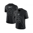 Men's Pittsburgh Steelers #90 T.J. Watt Reflective Limited Stitched Jersey