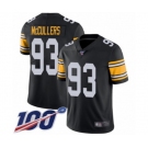 Men's Pittsburgh Steelers #93 Dan McCullers Black Alternate Vapor Untouchable Limited Player 100th Season Football Jersey