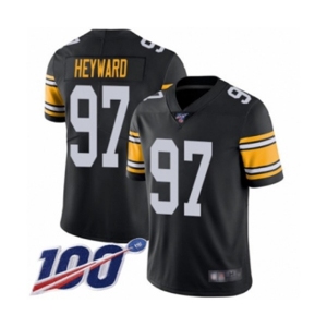 Men's Pittsburgh Steelers #97 Cameron Heyward Black Alternate Vapor Untouchable Limited Player 100th Season Football Jersey