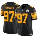 Men's Pittsburgh Steelers #97 Cameron Heyward Black F.U.S.E. With Walter Payton Patch Color Rush Limited Football Stitched Jersey