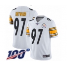 Men's Pittsburgh Steelers #97 Cameron Heyward White Vapor Untouchable Limited Player 100th Season Football Jersey