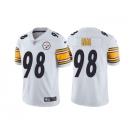 Men's Pittsburgh Steelers #98 DeMarvin Leal White Vapor Untouchable Limited Stitched Jersey