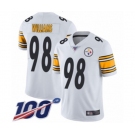 Men's Pittsburgh Steelers #98 Vince Williams White Vapor Untouchable Limited Player 100th Season Football Jersey