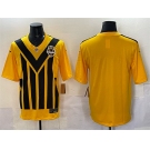 Men's Pittsburgh Steelers Blank Gold 1933 Throwback Alternate Football Stitched Jersey