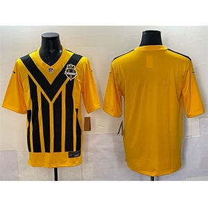 Men's Pittsburgh Steelers Blank Gold 1933 Throwback Alternate Football Stitched Jersey