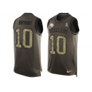 Nike Pittsburgh Steelers #10 Martavis Bryant Green Men's Stitched NFL Limited Salute To Service Tank Top Jersey