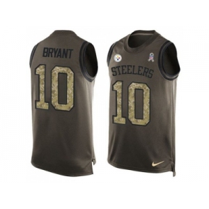 Nike Pittsburgh Steelers #10 Martavis Bryant Green Men's Stitched NFL Limited Salute To Service Tank Top Jersey