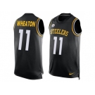 Nike Pittsburgh Steelers #11 Markus Wheaton Black Team Color Men's Stitched NFL Limited Tank Top Jersey