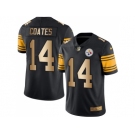 Nike Pittsburgh Steelers #14 Sammie Coates Black Men's Stitched NFL Limited Gold Rush Jersey