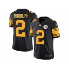 Nike Pittsburgh Steelers #2 Mason Rudolph Black Men Stitched NFL Limited Rush Jersey