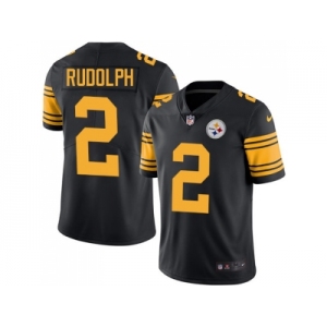 Nike Pittsburgh Steelers #2 Mason Rudolph Black Men Stitched NFL Limited Rush Jersey