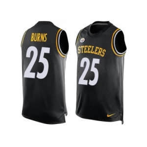 Nike Pittsburgh Steelers #25 Artie Burns Black Team Color Men's Stitched NFL Limited Tank Top Jersey