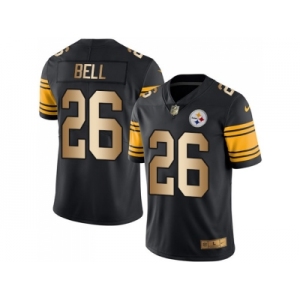 Nike Pittsburgh Steelers #26 Le'Veon Bell Black Men's Stitched NFL Limited Gold Rush Jersey