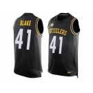 Nike Pittsburgh Steelers #41 Antwon Blake Black Team Color Men's Stitched NFL Limited Tank Top Jersey