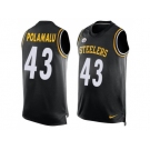 Nike Pittsburgh Steelers #43 Troy Polamalu Black Team Color Men's Stitched NFL Limited Tank Top Jersey