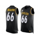 Nike Pittsburgh Steelers #66 David DeCastro Black Team Color Men's Stitched NFL Limited Tank Top Jersey