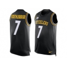 Nike Pittsburgh Steelers #7 Ben Roethlisberger Black Team Color Men's Stitched NFL Limited Tank Top Jersey