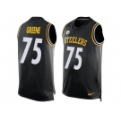 Nike Pittsburgh Steelers #75 Joe Greene Black Team Color Men's Stitched NFL Limited Tank Top Jersey