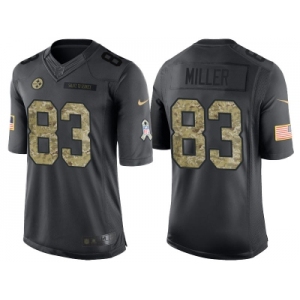 Nike Pittsburgh Steelers #83 Heath Miller Men's Stitched Black NFL Salute to Service Limited Jerseys