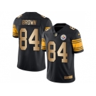 Nike Pittsburgh Steelers #84 Antonio Brown Black Men's Stitched NFL Limited Gold Rush Jersey