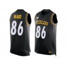 Nike Pittsburgh Steelers #86 Hines Ward Black Team Color Men's Stitched NFL Limited Tank Top Jersey