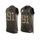 Nike Pittsburgh Steelers #91 Stephon Tuitt Green Men's Stitched NFL Limited Salute To Service Tank Top Jersey