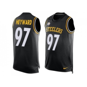 Nike Pittsburgh Steelers #97 Cameron Heyward Black Team Color Men's Stitched NFL Limited Tank Top Jersey