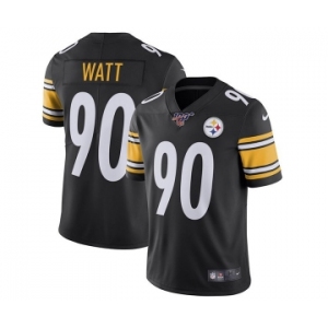 Nike Steelers 90 T.J. Watt Black 100th Season Vapor Untouchable Limited Jersey