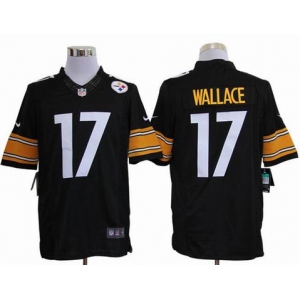 nike nfl jerseys pittsburgh steelers #17 wallace black [nike limited]