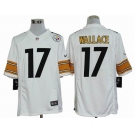 nike nfl jerseys pittsburgh steelers #17 wallace white[nike limited]