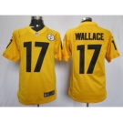 nike nfl jerseys pittsburgh steelers #17 wallace yellow[nike limited]