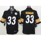 nike nfl jerseys pittsburgh steelers #33 redman black[nike limited]