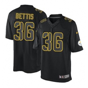 nike nfl jerseys pittsburgh steelers #36 bettis black[nike impact limited]