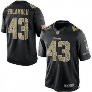nike nfl jerseys pittsburgh steelers #43 troy polamalu black [salute to service limited]
