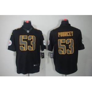 nike nfl jerseys pittsburgh steelers #53 pouncey black[nike impact limited]