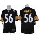 nike nfl jerseys pittsburgh steelers #56 woodley black[nike limited]