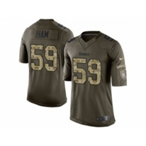 nike nfl jerseys pittsburgh steelers #59 ham army green[nike Limited Salute To Service]