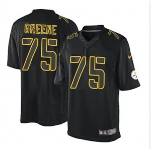 nike nfl jerseys pittsburgh steelers #75 joe greene black[nike impact limited]