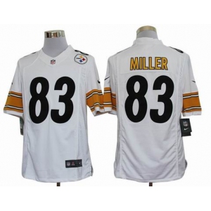 nike nfl jerseys pittsburgh steelers #83 miller white[nike limited]