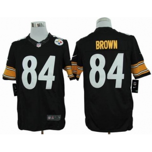 nike nfl jerseys pittsburgh steelers #84 brown black[nike limited]