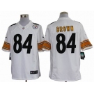 nike nfl jerseys pittsburgh steelers #84 brown white[nike limited]