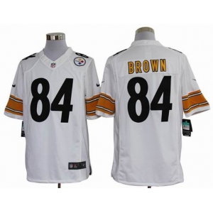 nike nfl jerseys pittsburgh steelers #84 brown white[nike limited]